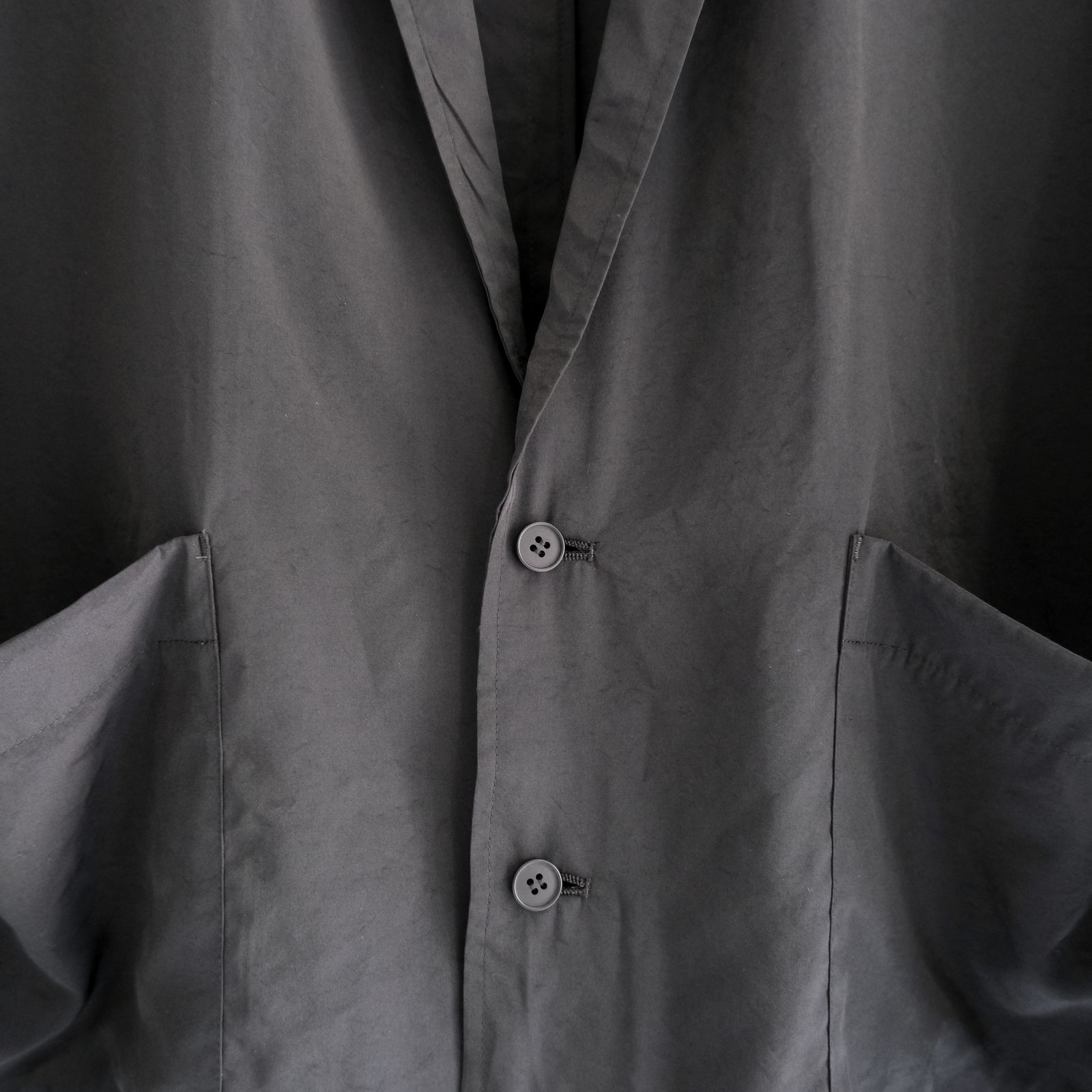 【販売開始 : 7/18 (土) 00:00~】Cupro Nylon Single Breasted JKT（Black）