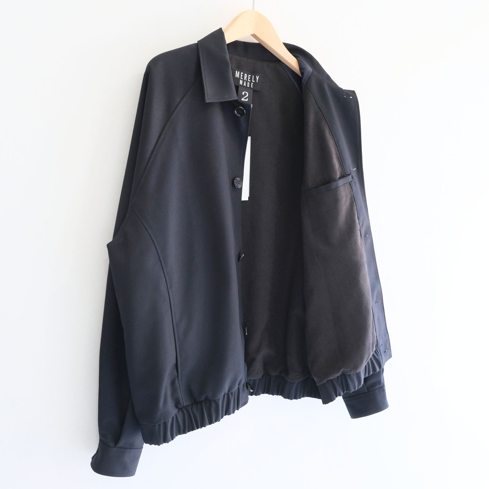 【残り1点】MESH WOOLEN RAGLAN BLOUSON（LIBERTY NAVY）