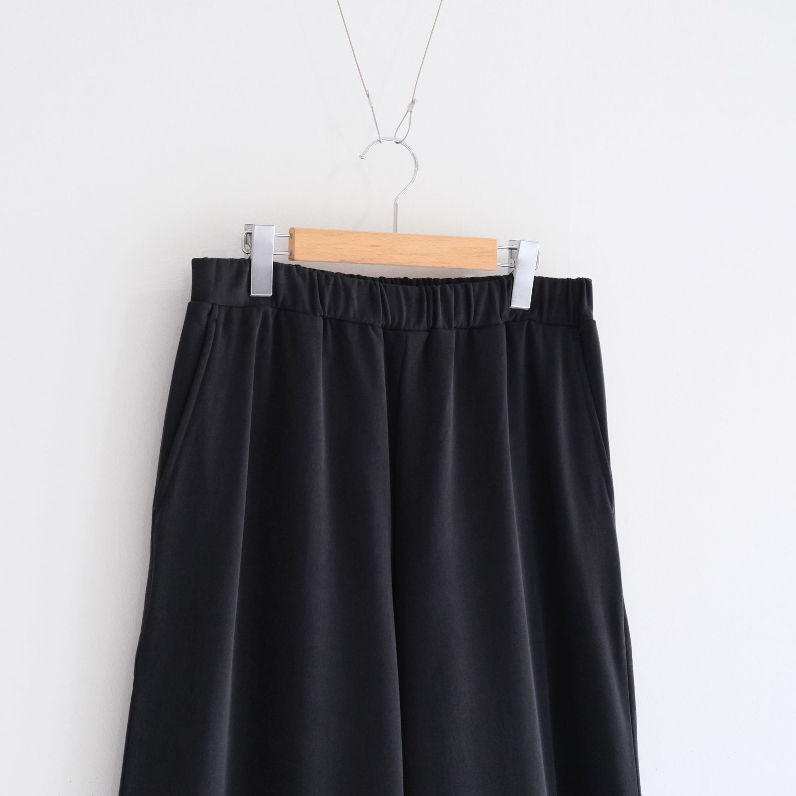 28G Cupro Easy Pants / パンツ / スウェット / BLACK(Night Black)
