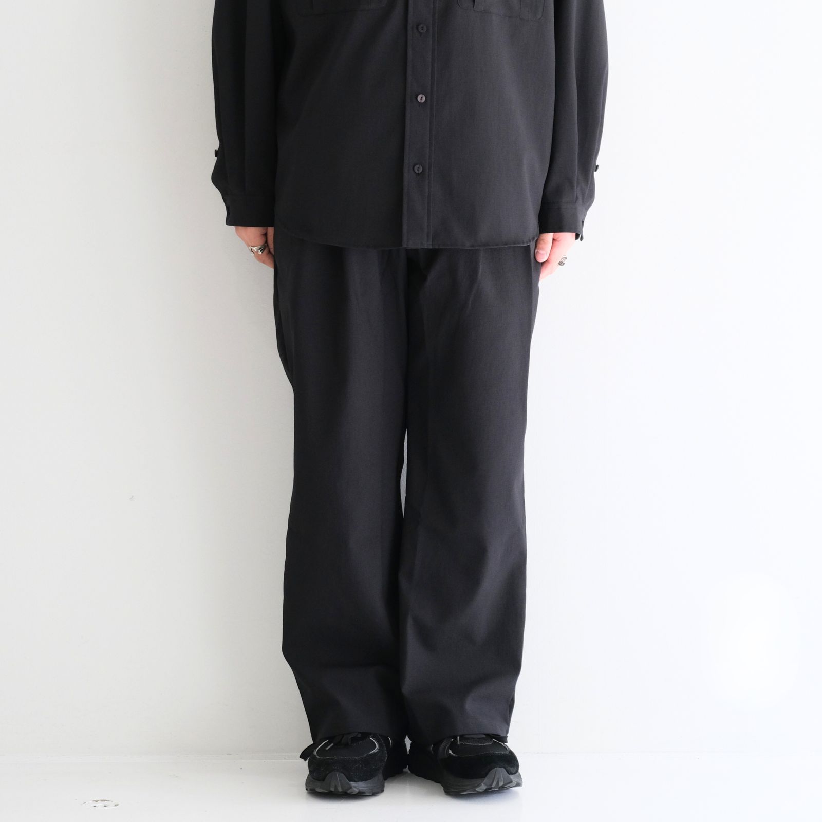 Breathable Linen Easy Pants DotAir®  / ブリーザブル リネンイージーパンツ DotAir®（OFF BLACK）