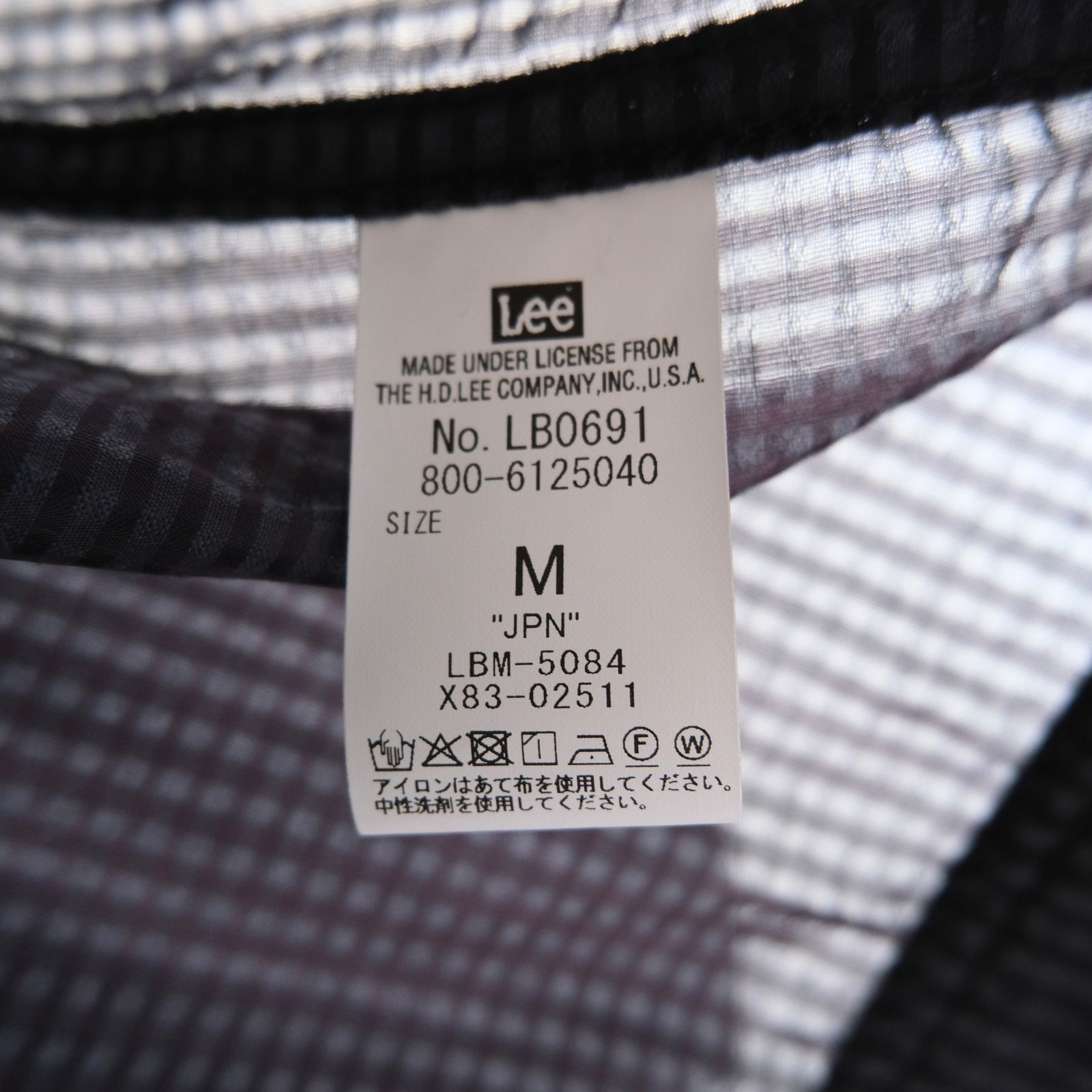 Lee / SEVEN BY SEVEN / SHEER COWBOY JACKET ‐Gingham Check Indian fabric‐ （Navy）