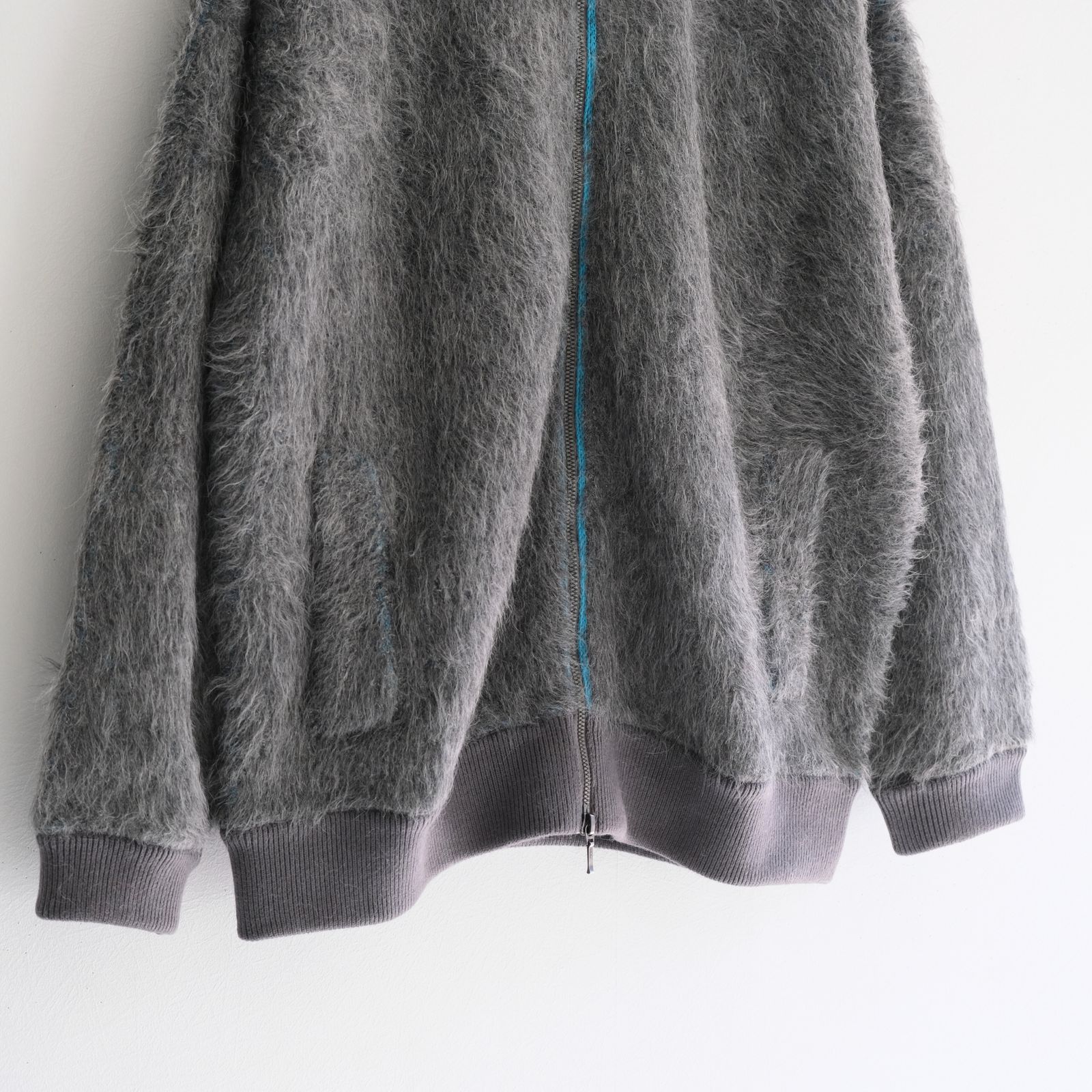 Suri Alpaca Bomber Jacket / ジャケット / ボンバージャケット / アルパカ / スリアルパカ / Grey / Turquoise
