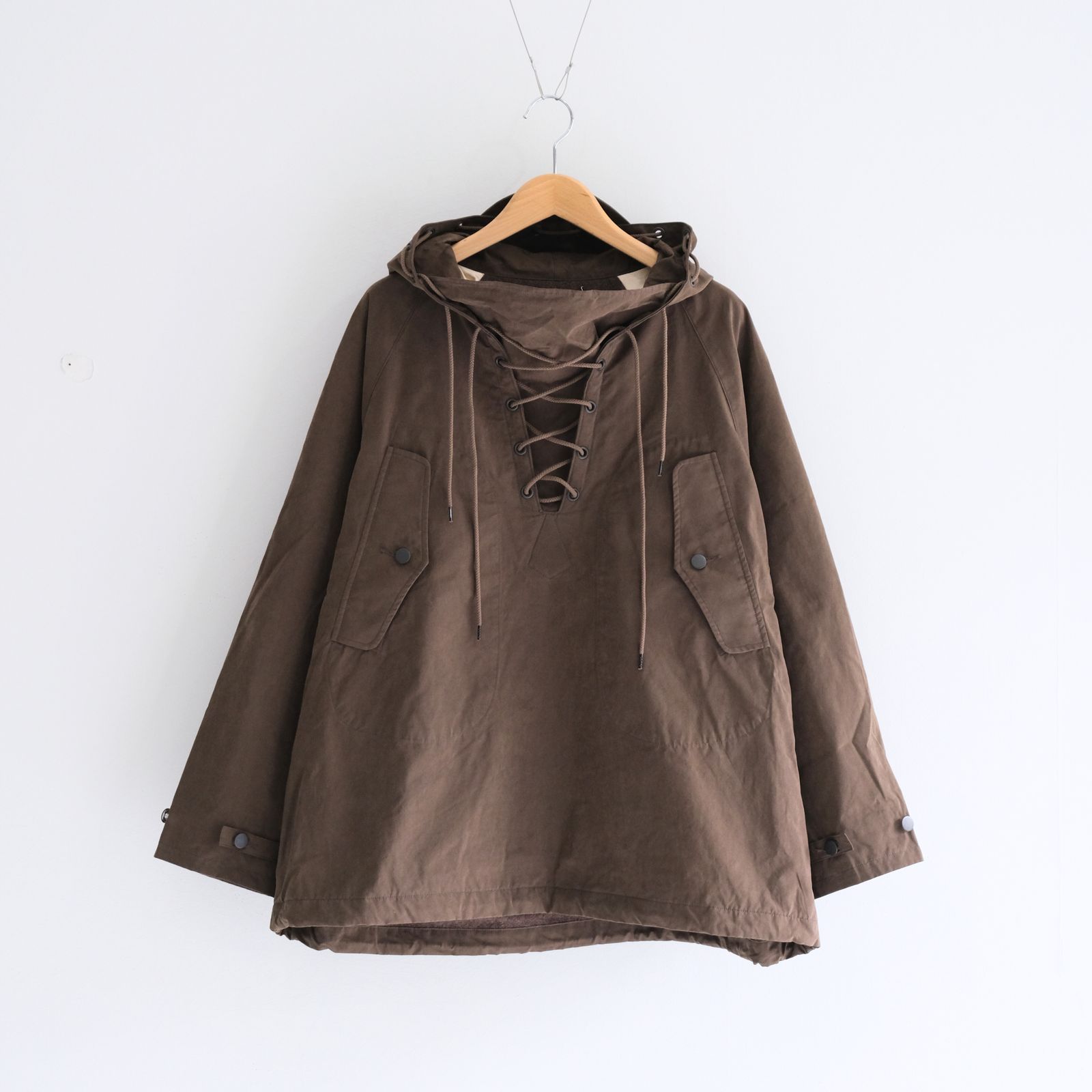WAXED WEATHER PARKA / プルオーバー / パーカー / ワックス加工 / OLIVE BROWN