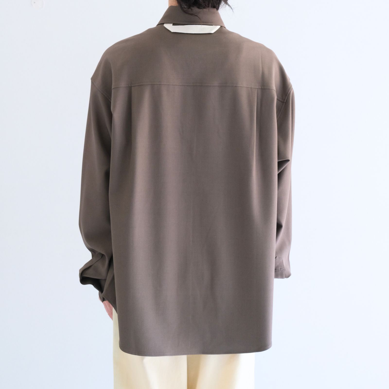 MERELY US LAZY OVERSHIRT / MERELY US レイジーオーバーシャ​​ツ（DARK TAUPE）