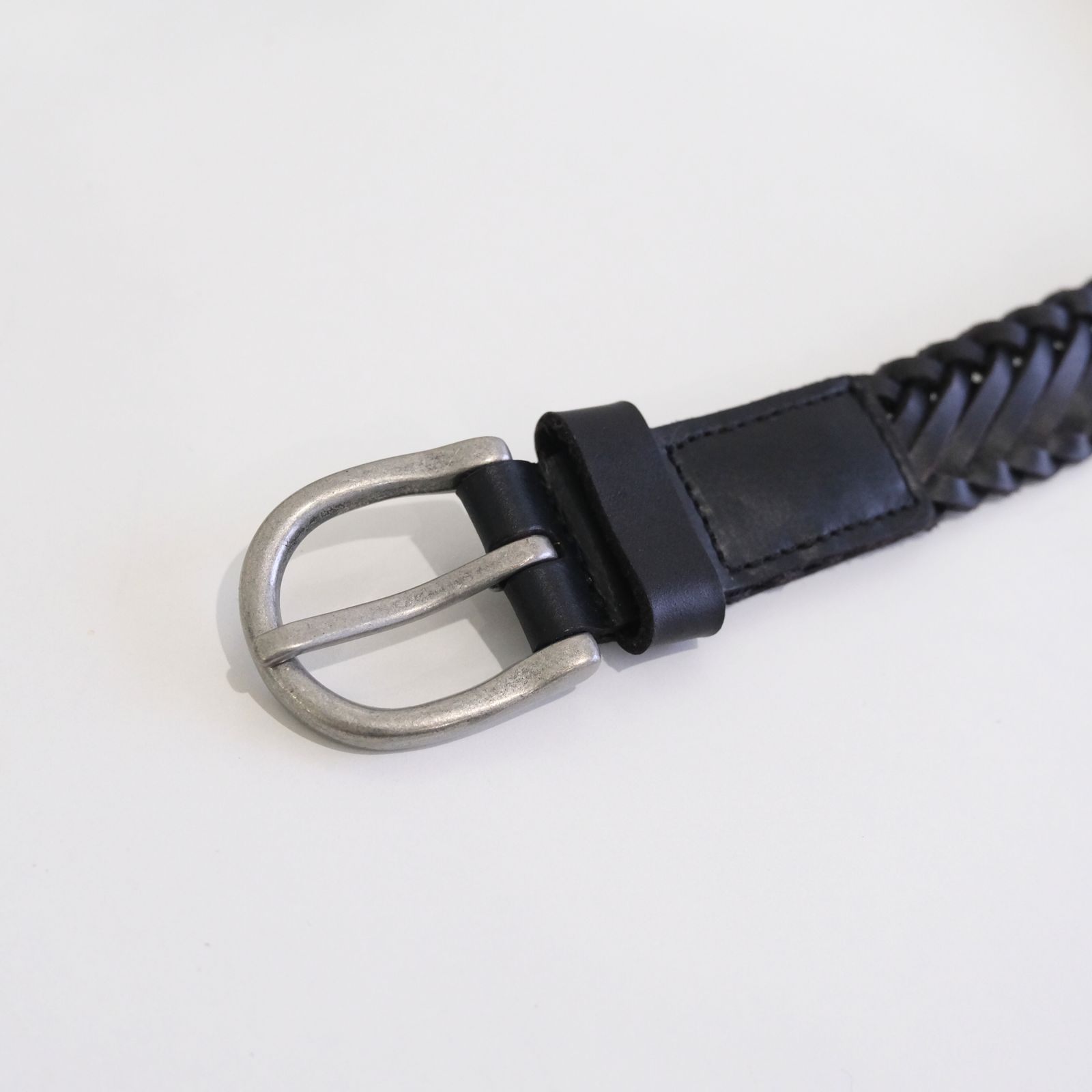 HAND BRAIDING LEATHER BELT ‐Cow leather‐ / ベルト / レザー / Black