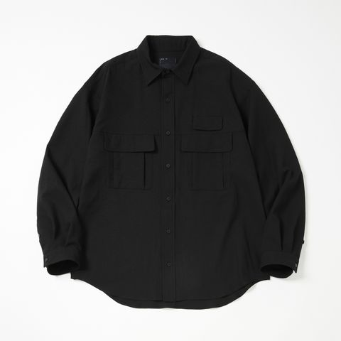【入荷時期：2026年2月頃】Breathable Linen Luggage L/S SH / シャツ / 長袖 / DotAir® / OFF BLACK
