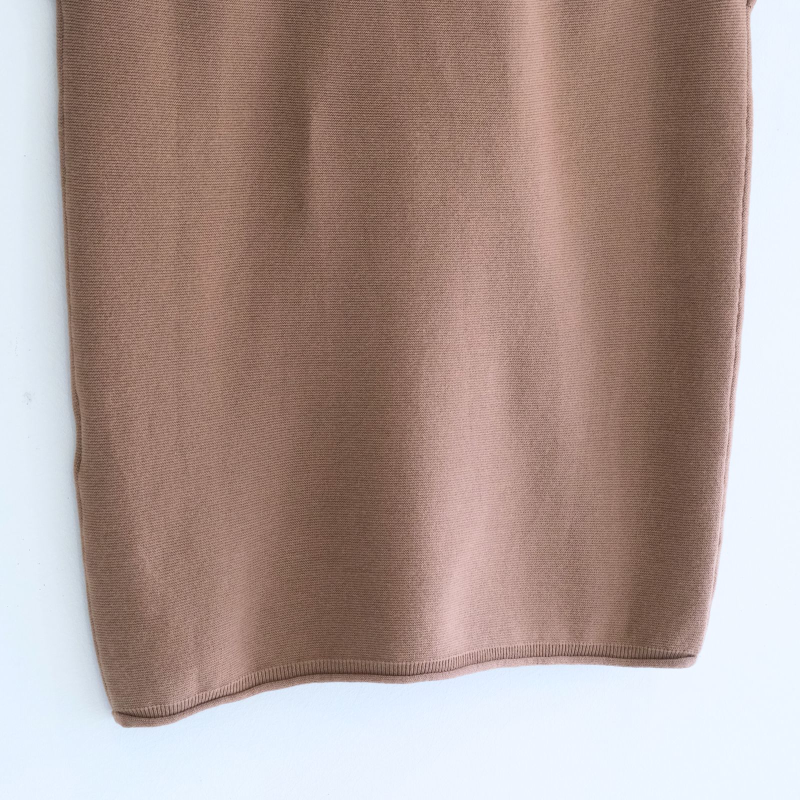 PREMIUM WIDE SHOULDER KNIT SLEEVELESS / ニット / ノースリーブ / CARAMEL BROWN