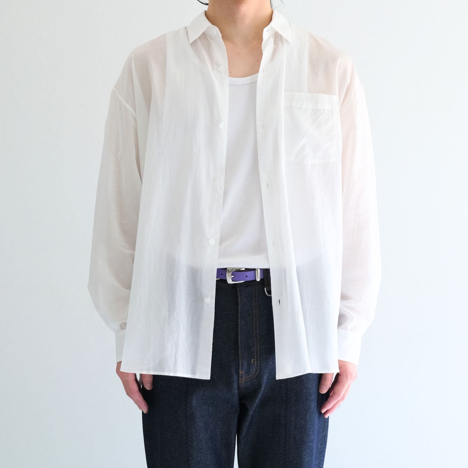 Superior Cotton Wide Shirts / スペリオール コットン ワイド シャツ（White）