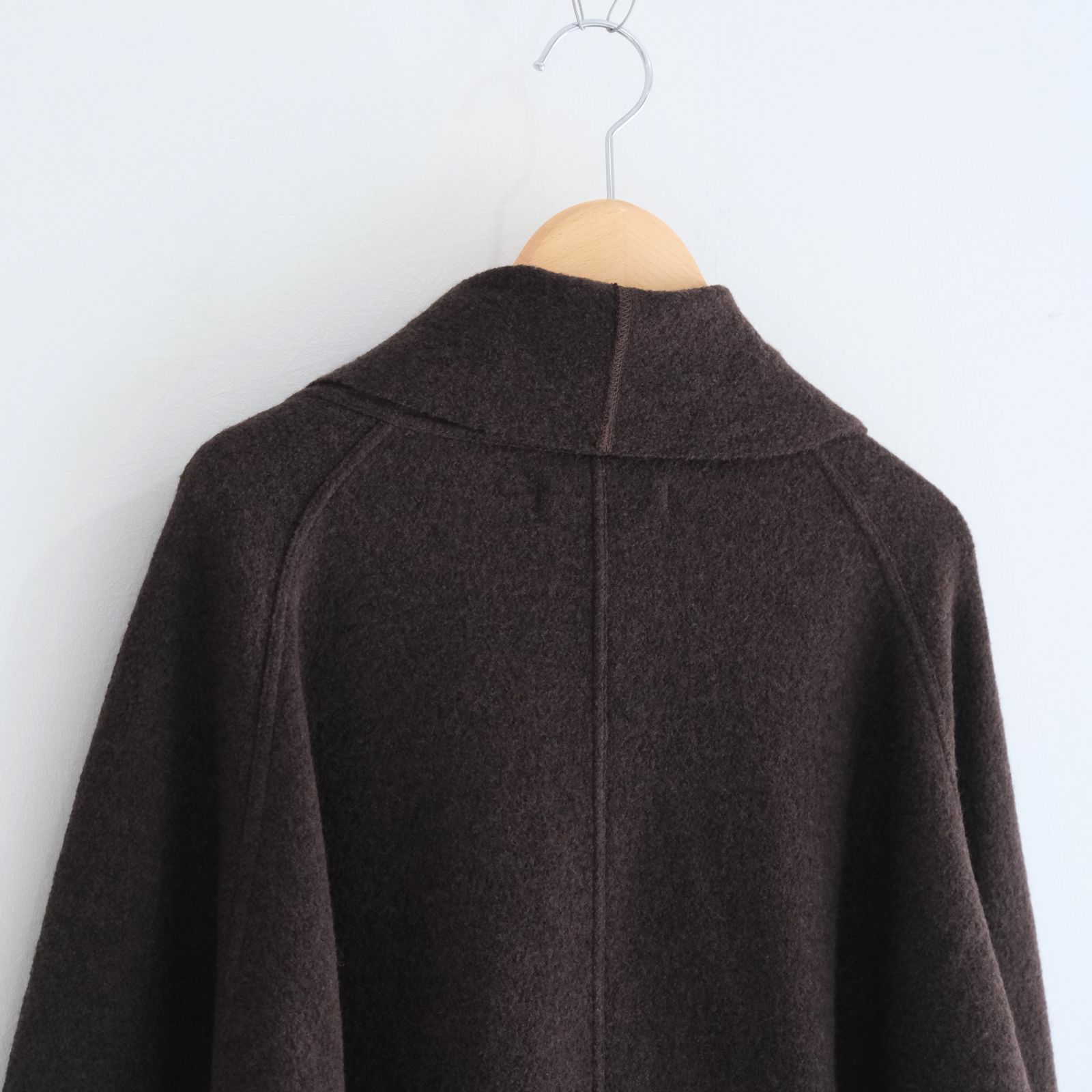 【残り1点】CARDIGAN JACKET  ‐Hard Twist Crepe Knit‐（Brown）