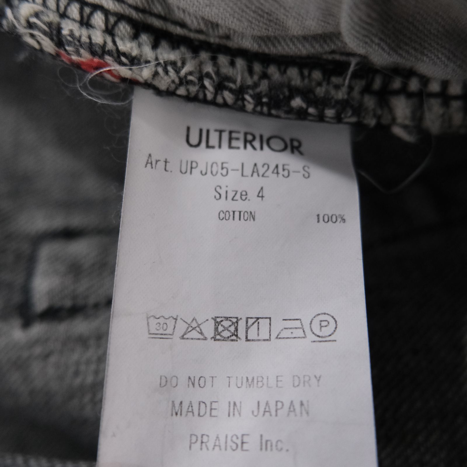 VINTAGE WASHED SELVEDGE BLACK DENIM 5P PANTS / パンツ / デニム / 5ポケット / FADED BLACK