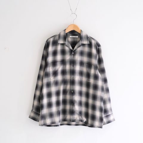 OMBRE CHECK OPEN COLLAR SHIRTS ‐Cotton Yak‐ / シャツ / チェックシャツ / オンブレチェック / Check