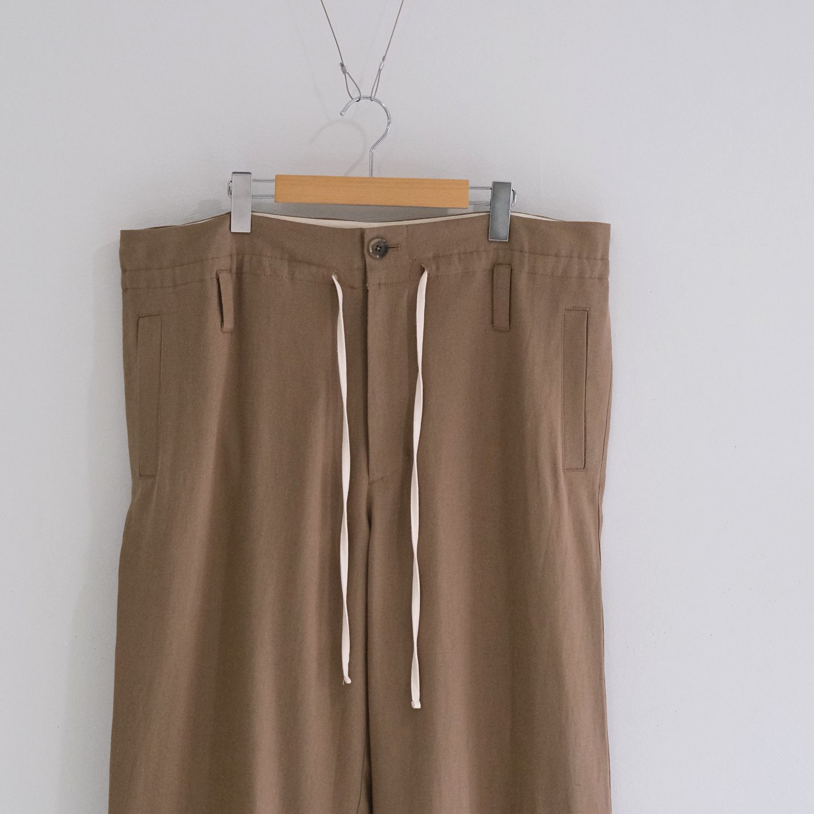 WIDE STRING PANTS / パンツ / SAND BROWN