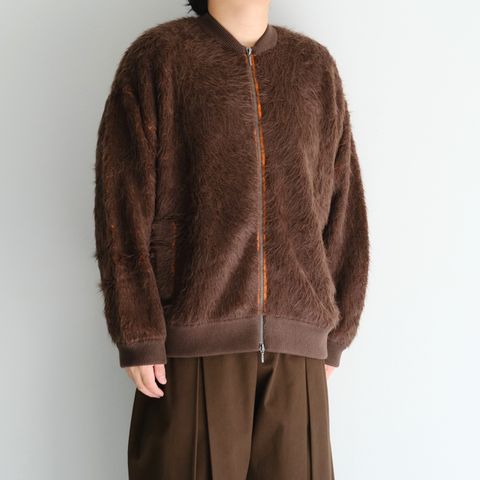 Suri Alpaca Bomber Jacket / ジャケット / ボンバージャケット / アルパカ / スリアルパカ / Dark Brown / Orange