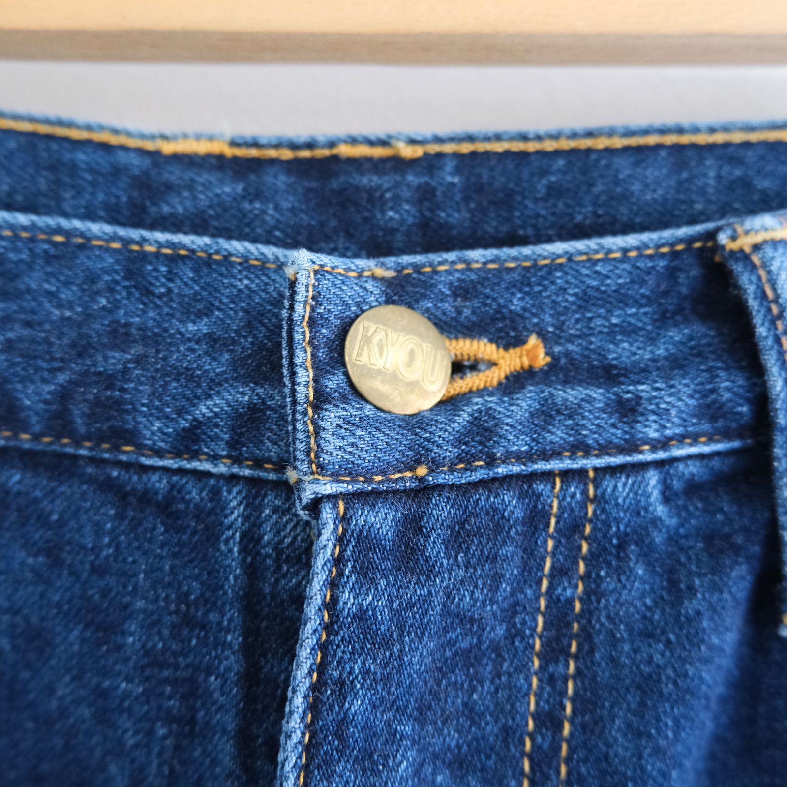 "JUDE II" LEATHER New Standard Straight by 12oz Denim（BLUE）
