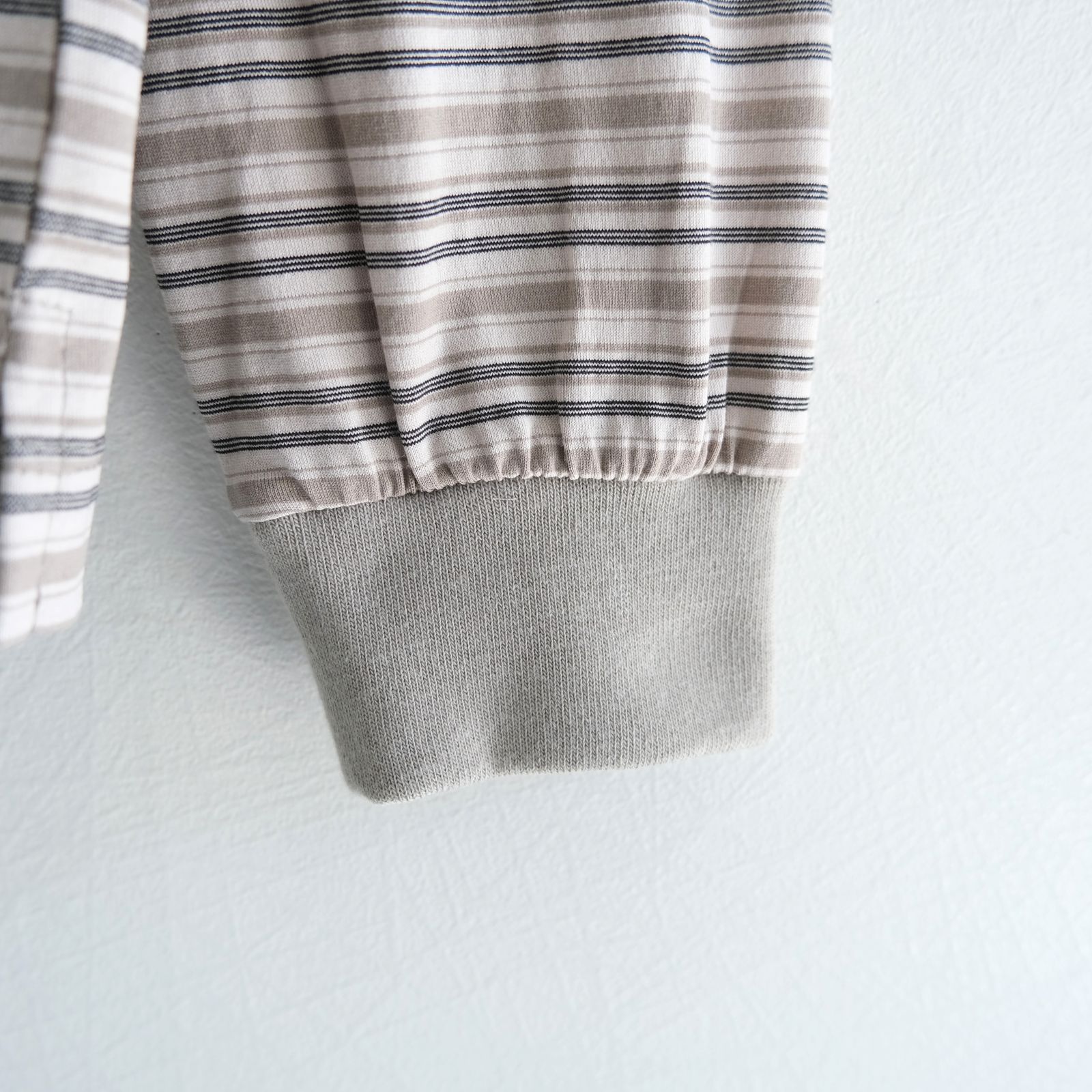 Brief Stripe Rugby TEE / ブリーフストライプラグビーTシャツ（LIGHT KHAKI）