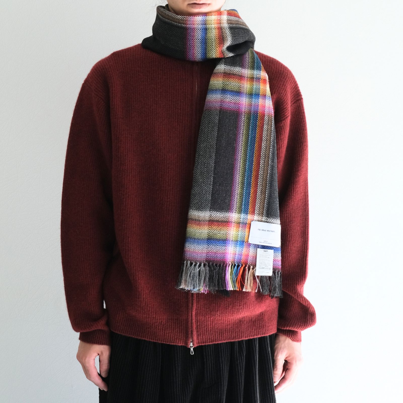 【残り1点】Multi Coloured Scarf（Black）
