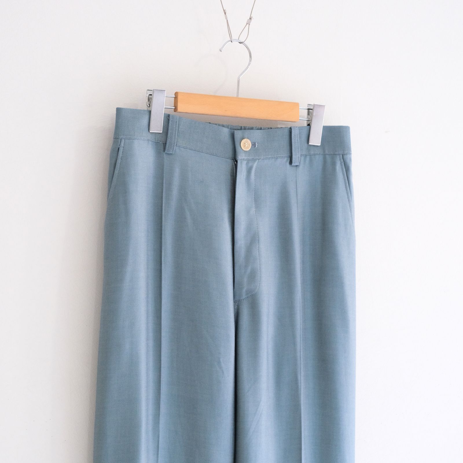 【残り1点】WIDE EASY FLARE TROUSERS  - Heavy Cupra -（Blue）