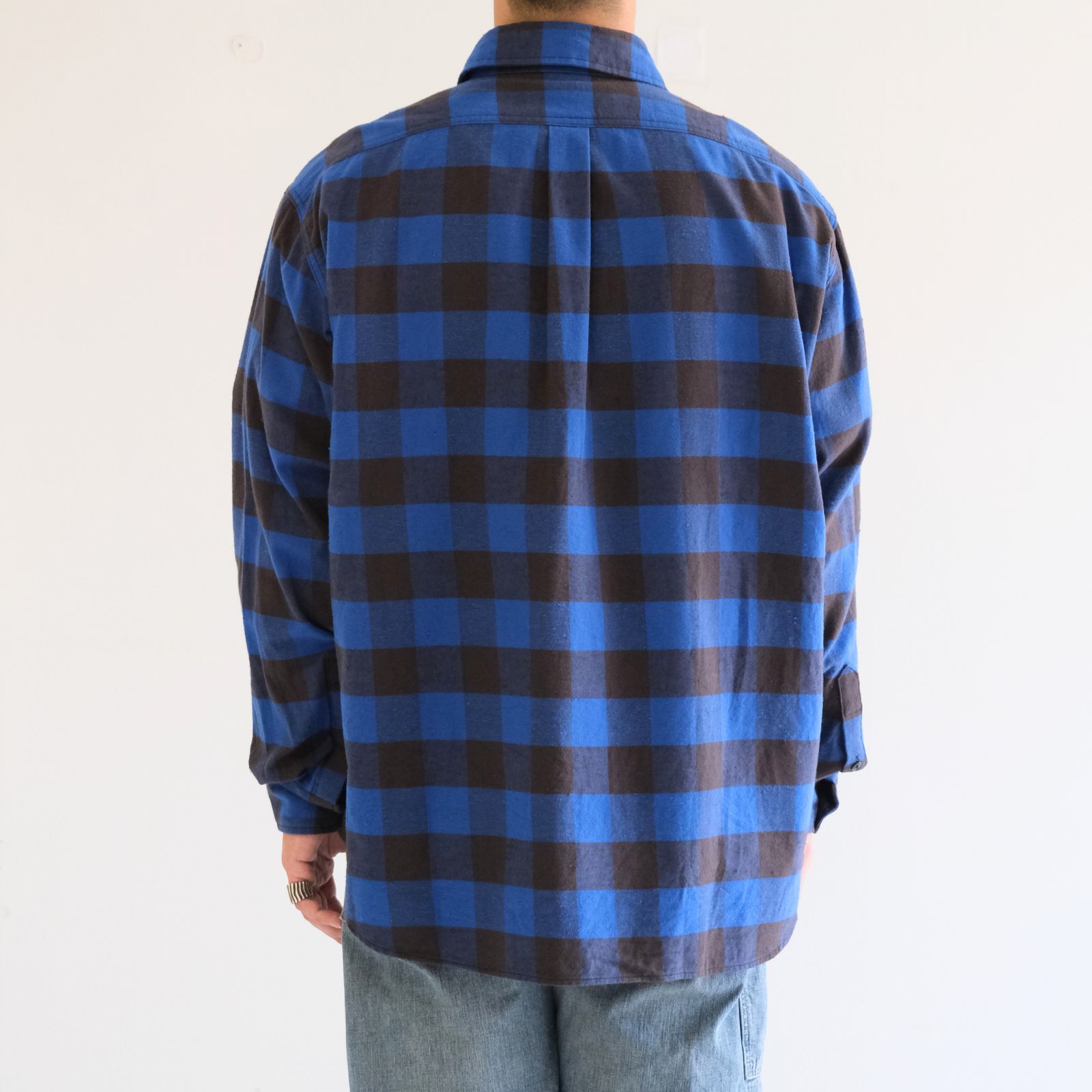 BUFFALO CHECK WORK SHIRTS ‐Cotton slub mix‐ / シャツ / バッファローチェック / Blue