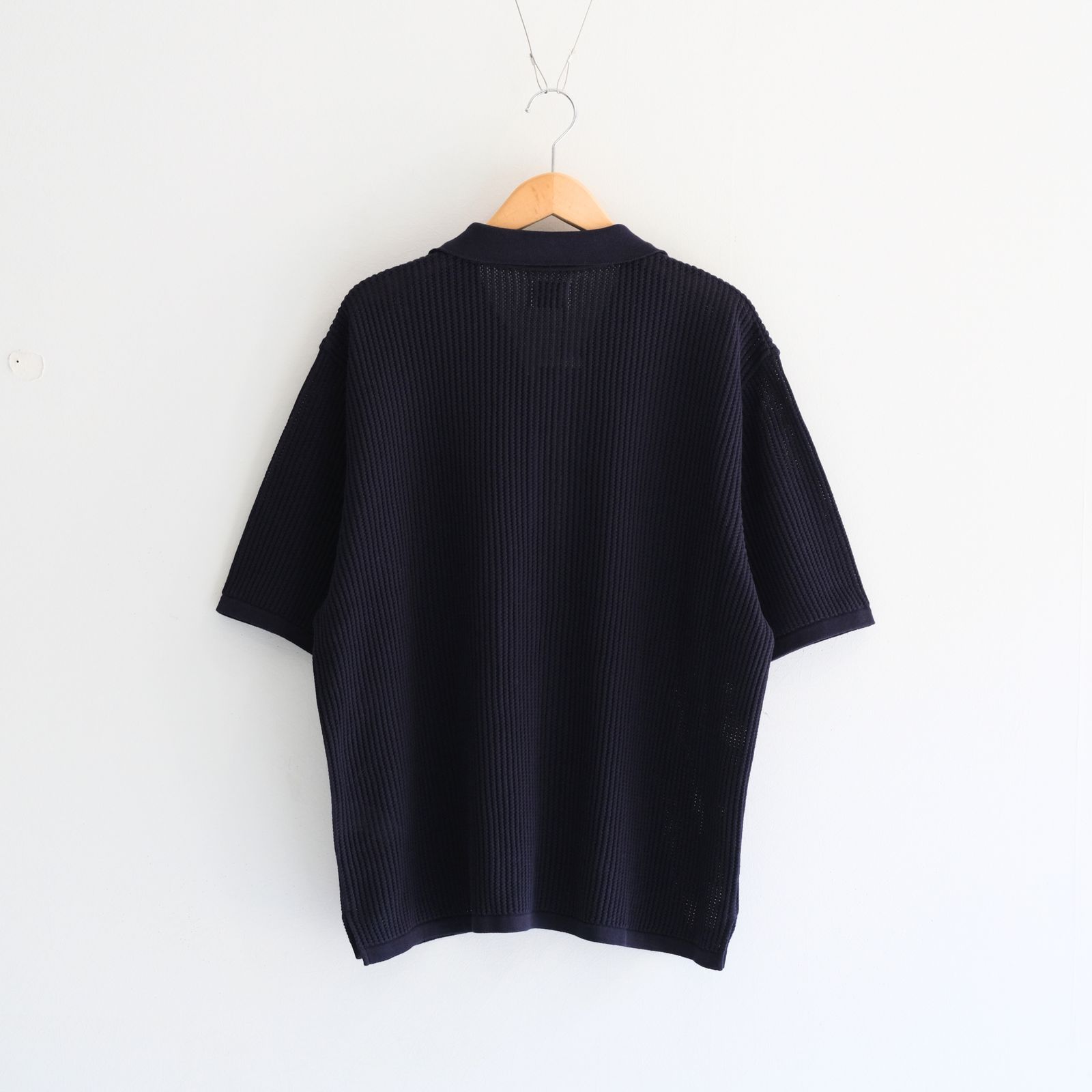 COTTON SUKASHI KNIT S/T / （NAVY）