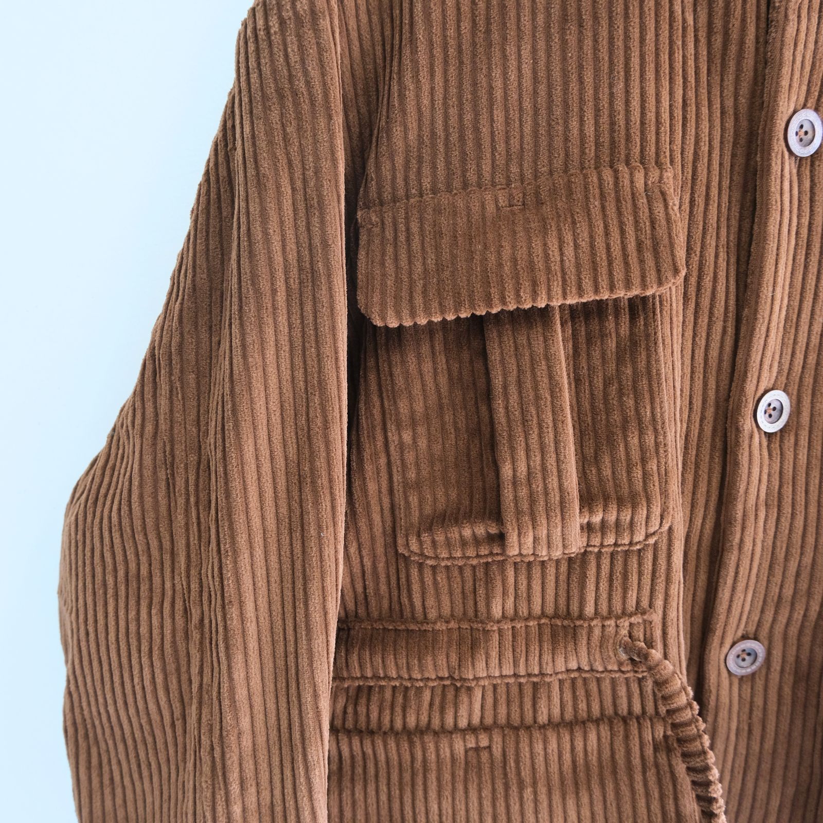【残り1点】WIDE-WALE CORDUROY SAFARI JACKET（BROWN）