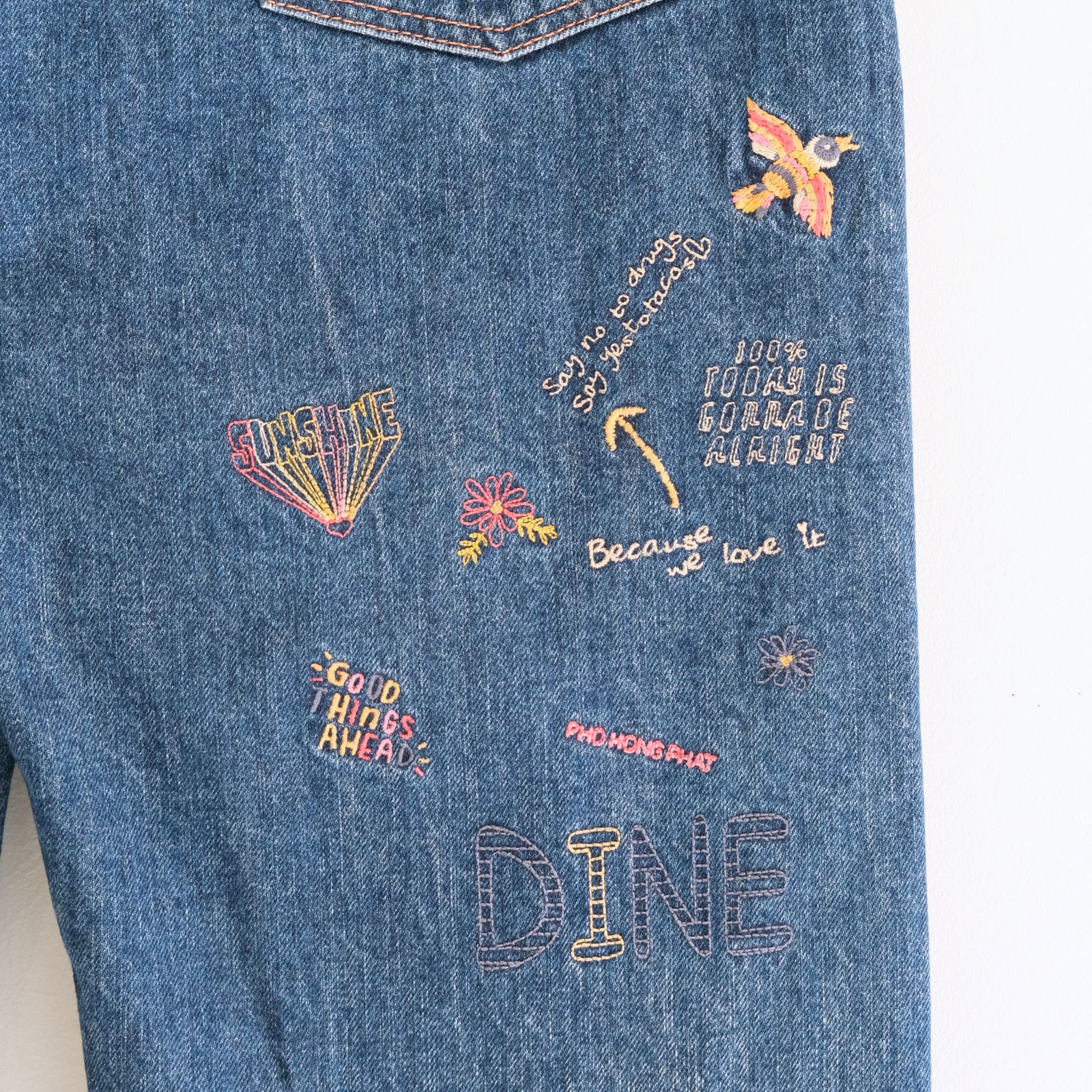 "JUDE Ⅱ" HIPPIE New Standard Straight by 66 Selvedge Denim / デニム / 刺繍 / CRASH BLUE