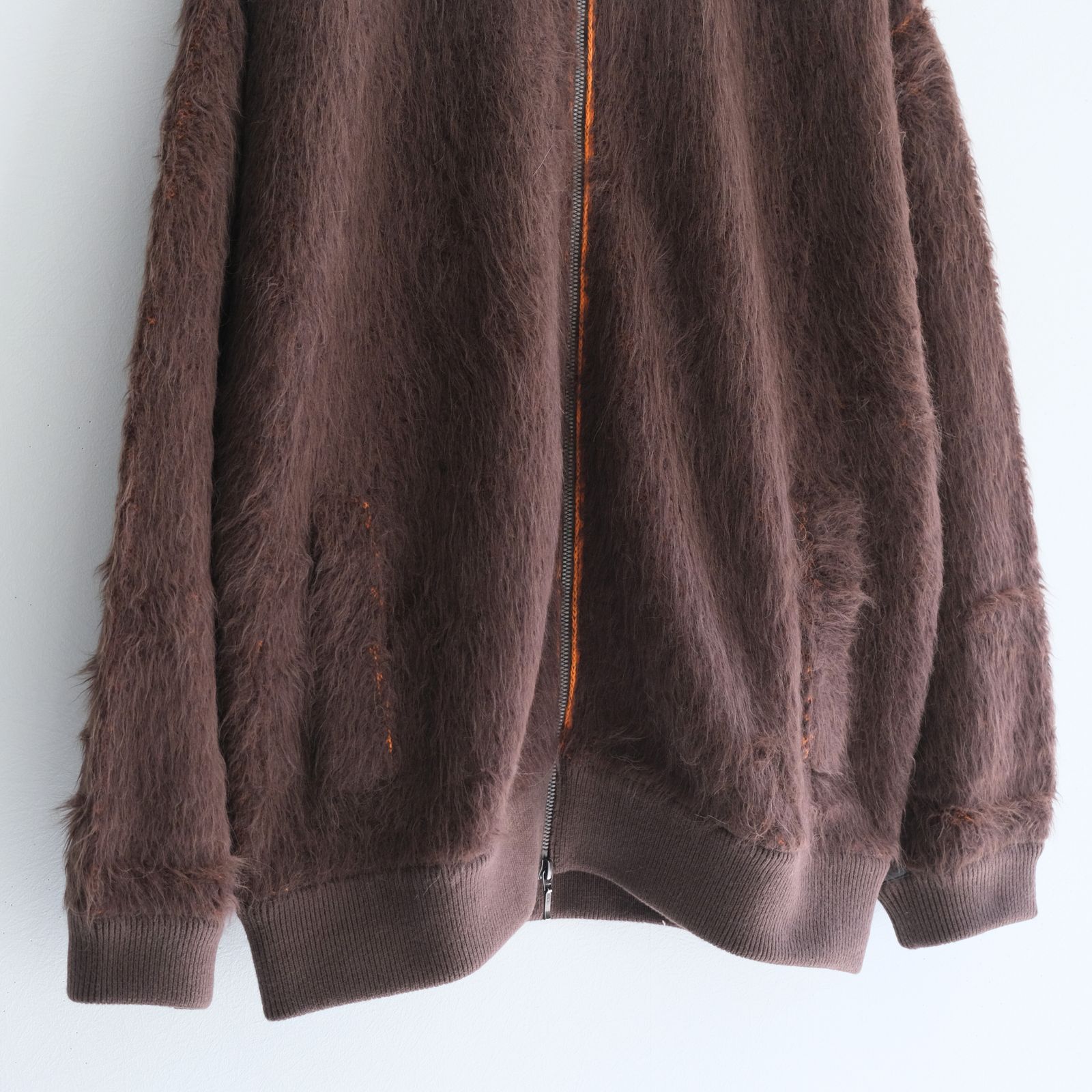 Suri Alpaca Bomber Jacket / ジャケット / ボンバージャケット / アルパカ / スリアルパカ / Dark Brown / Orange