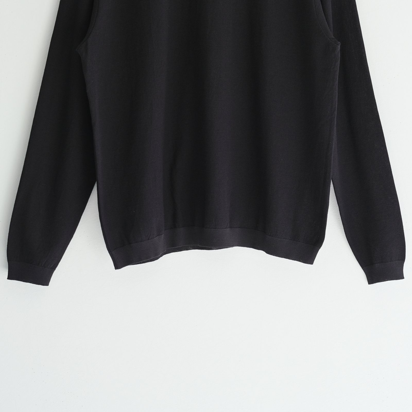 TWISTED COTTON KNIT PULLOVER / ニット / コットン / BLACK