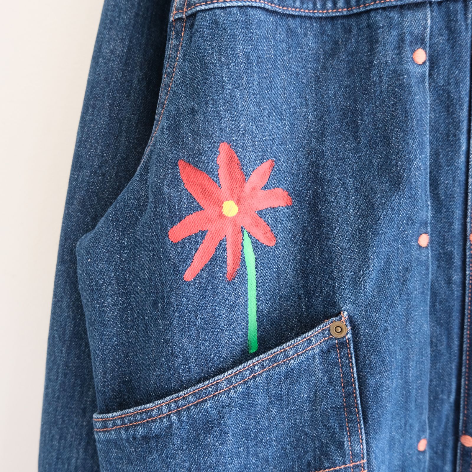 "ROEBUCK" Type-50s Hand Painted Jacket feat. MIO YAMAMOTO / 「ROEBUCK」タイプ50s ハンドペイントジャケット feat. ミオ ヤマモト（BLUE）