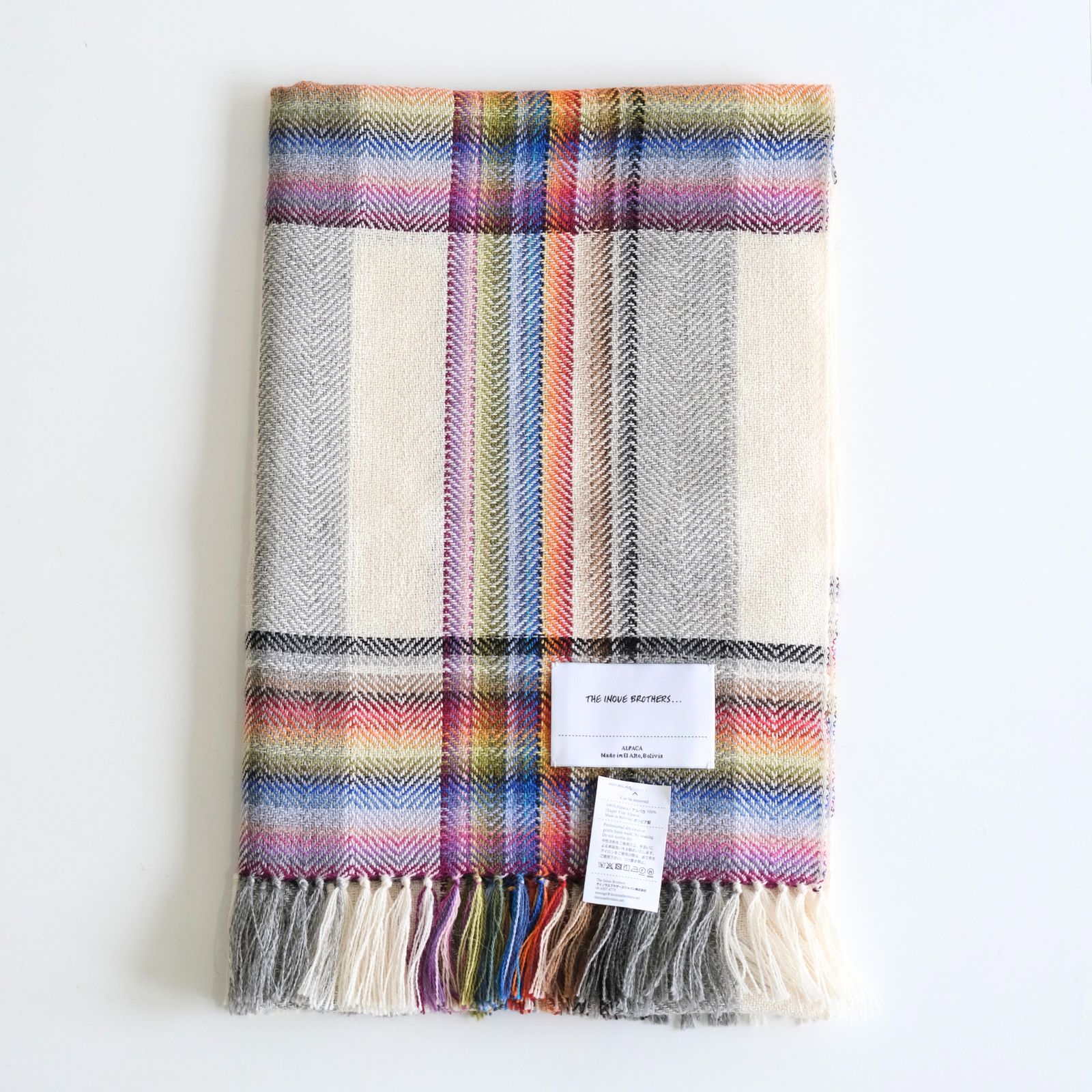 【残り1点】Multi Coloured Scarf（White）