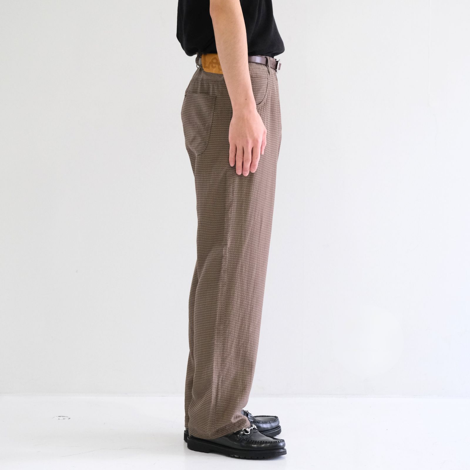 Lee / SEVEN BY SEVEN  / SHEER COWBOY PANTS ‐Gingham Check Indian fabric‐ /