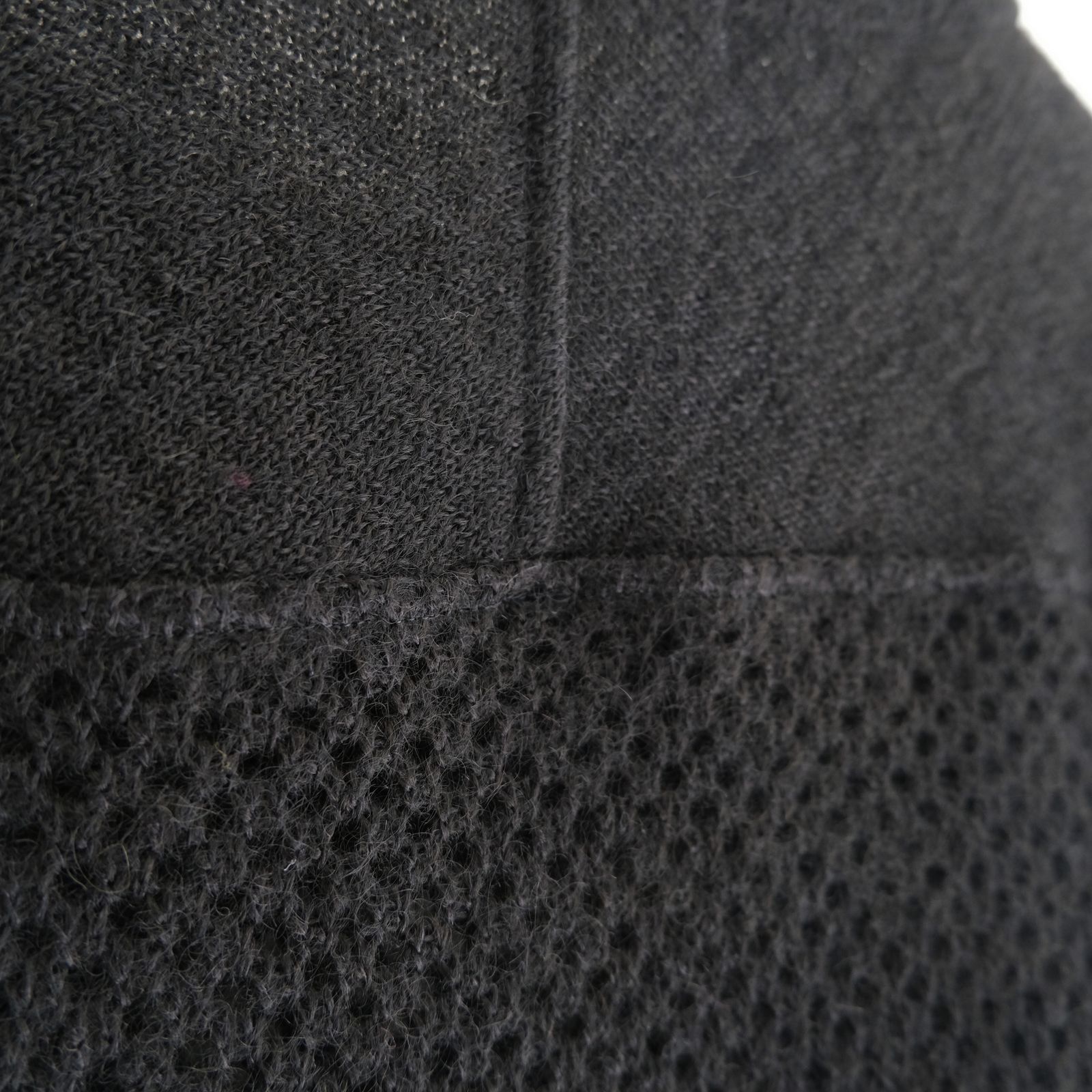SWITCHING FOOTBALL MOHAIR KNIT TEE ‐Mesh crochet‐ / ニット / フットボールシャツ / モヘア / Black