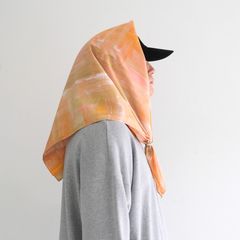 "ESSENTIAL".02 Graphic Printed Scarf / "エッセンシャル".02 グラフィックプリントスカーフ（ORANGE）