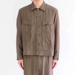 Lee / SEVEN BY SEVEN / SHEER COWBOY JACKET ‐Gingham Check Indian fabric‐ （Greige）