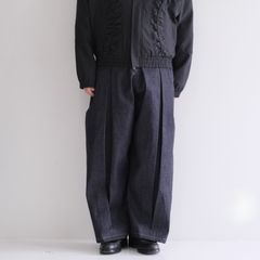 BOX PLEAT TROUSER RAW DENIM/ ボックスプリーツトラウザー / デニム / パンツ / ボトムス / RAW INDIGO