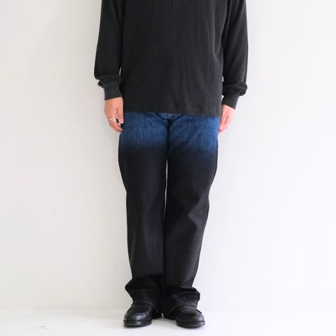 "JUDE Ⅱ"REPAIRED Half Oiled Coated Straight by 66 Selvedge Denim / "JUDE Ⅱ"リペアード ハーフオイルドコーティングストレート by 66セルビッジデニム（REPAIRED/OILED）