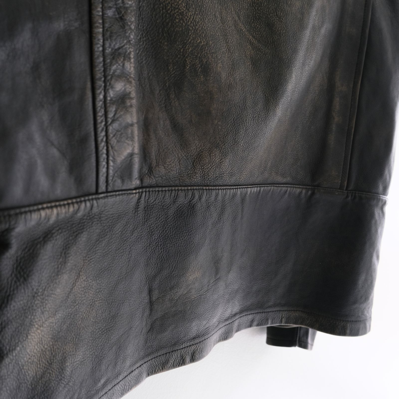 LEATHER RIDERS JACKET ‐Cow Heavy Vintage finish‐ / ジャケット / レザージャケット /  ライダースジャケット / Cow leather / 牛革 / Black