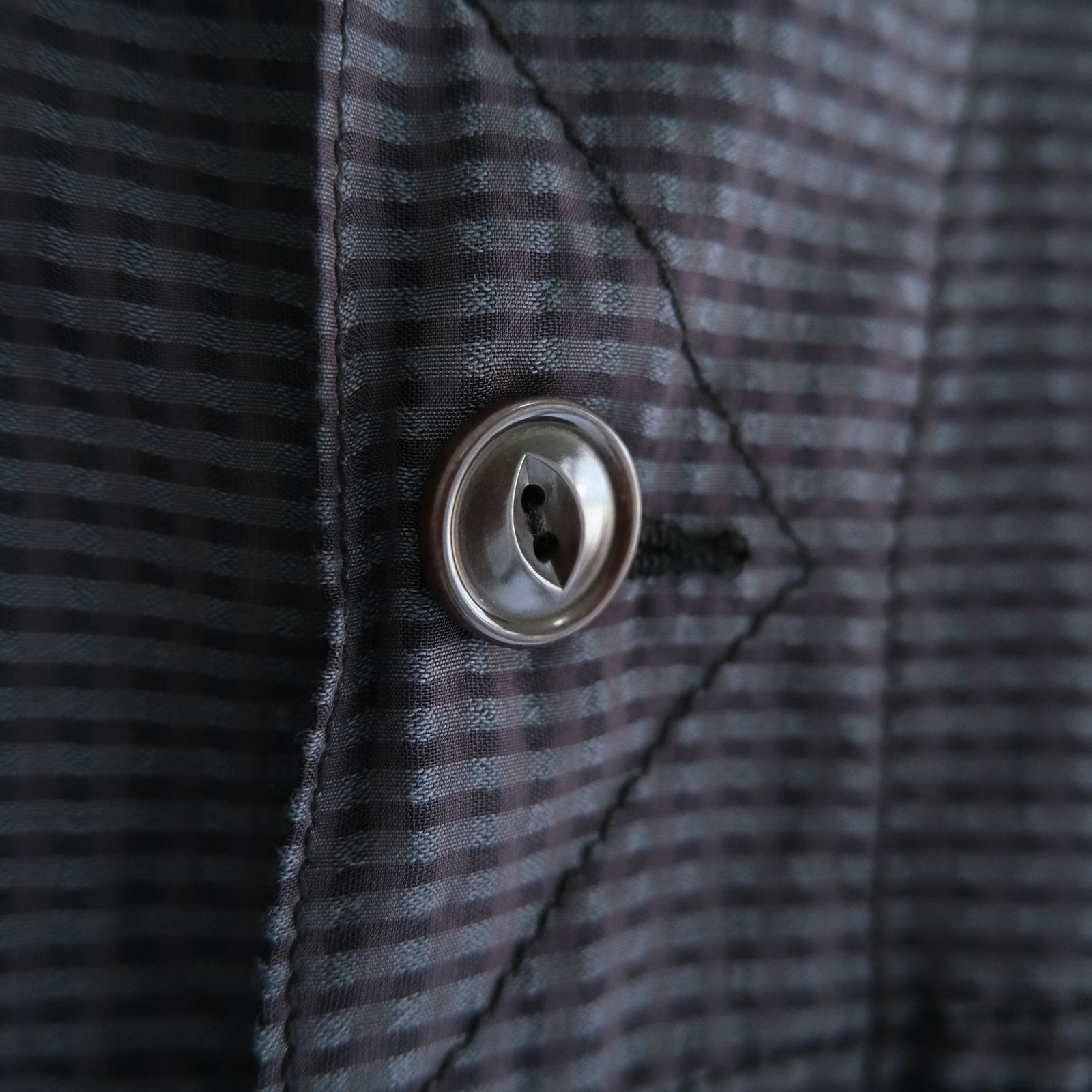 Lee / SEVEN BY SEVEN / SHEER COWBOY JACKET ‐Gingham Check Indian fabric‐ （Navy）