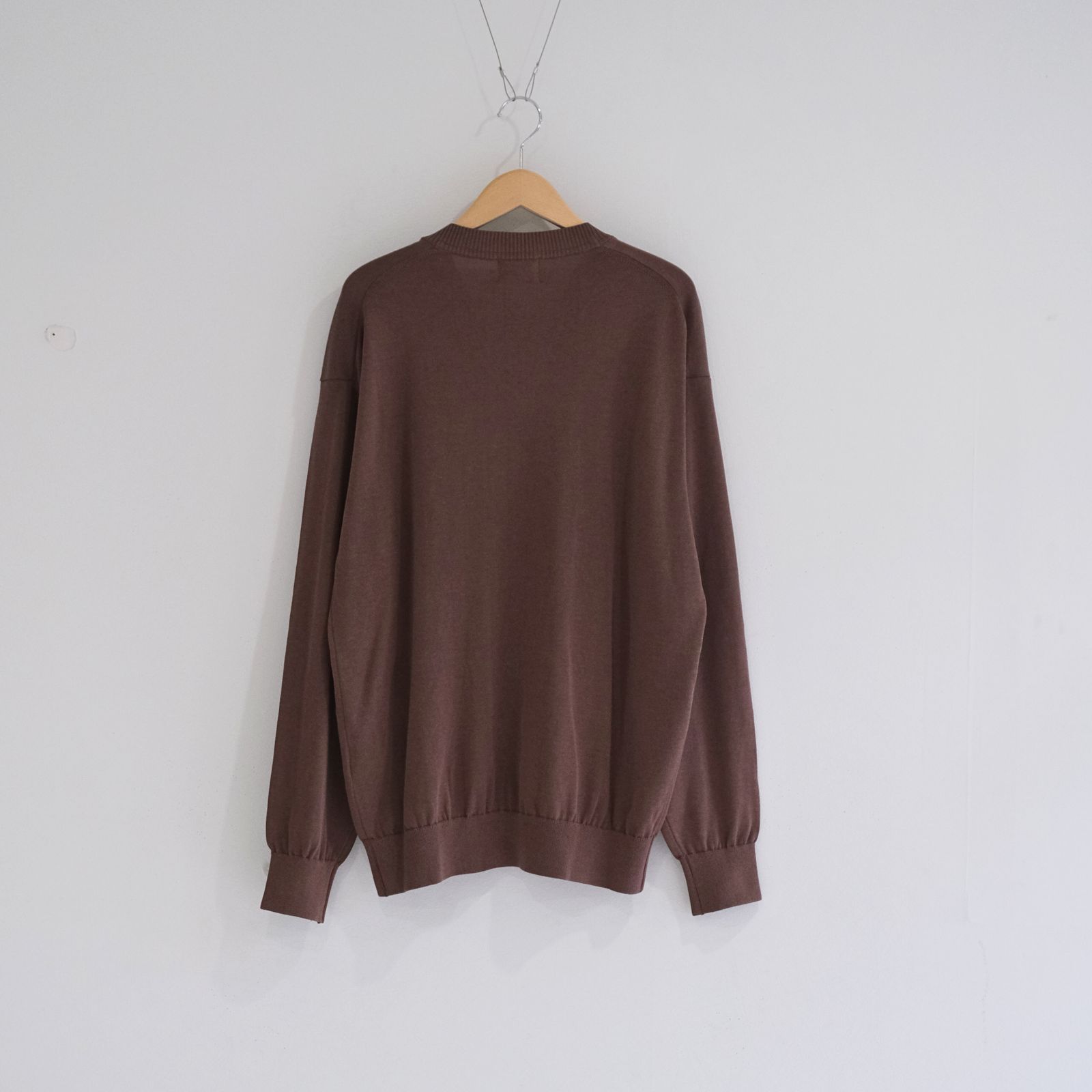 Current Silk V-neck Knit / ニット / Vネック / ブラウン