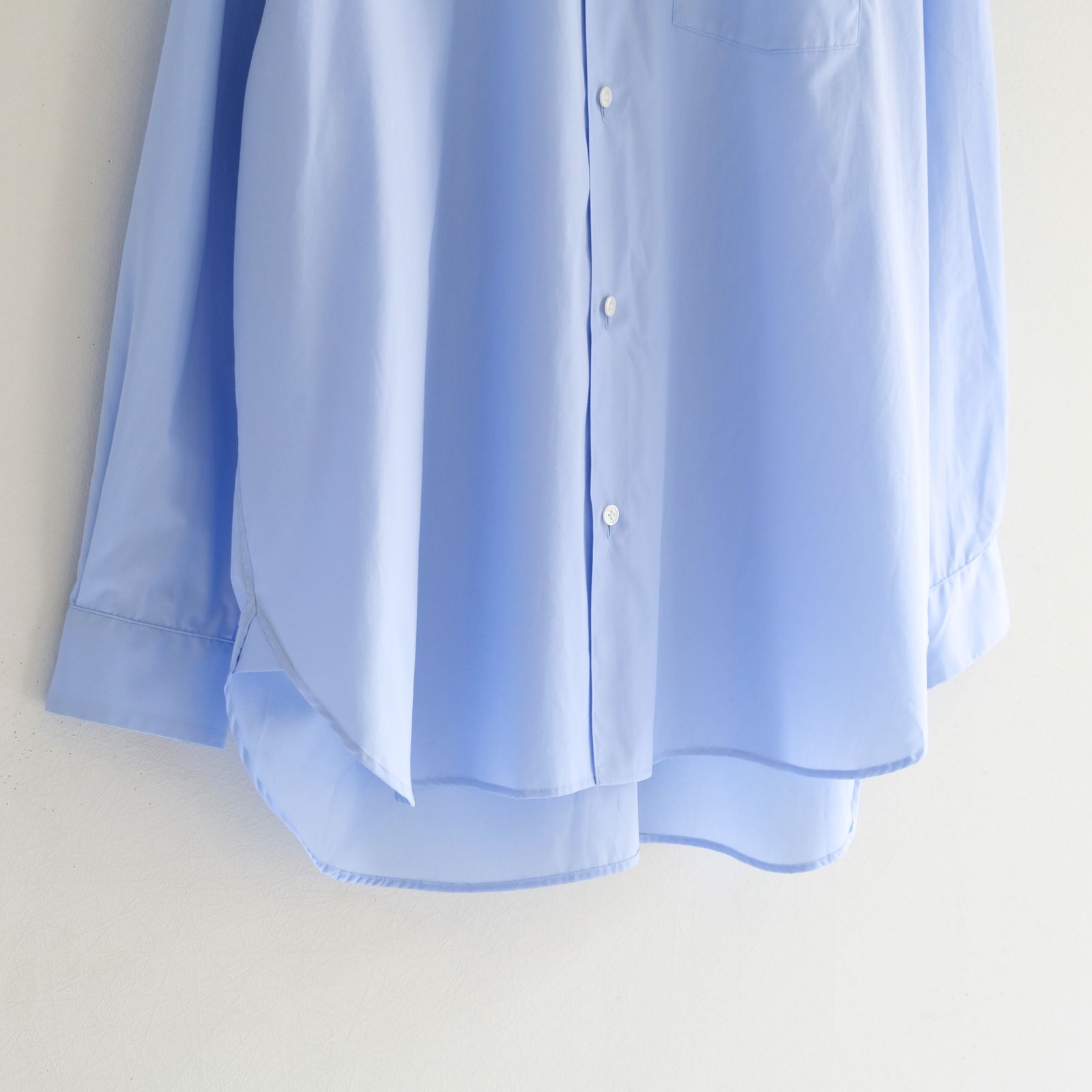 【販売開始 : 7/18 (土) 00:00~】Broad Cotton Wide Shirts（Sax Blue）