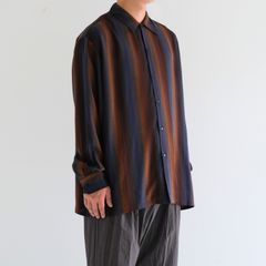 LOOSE SHIRTS ‐Wool Rayon Gradetion stripe‐ / シャツ / ストライプ