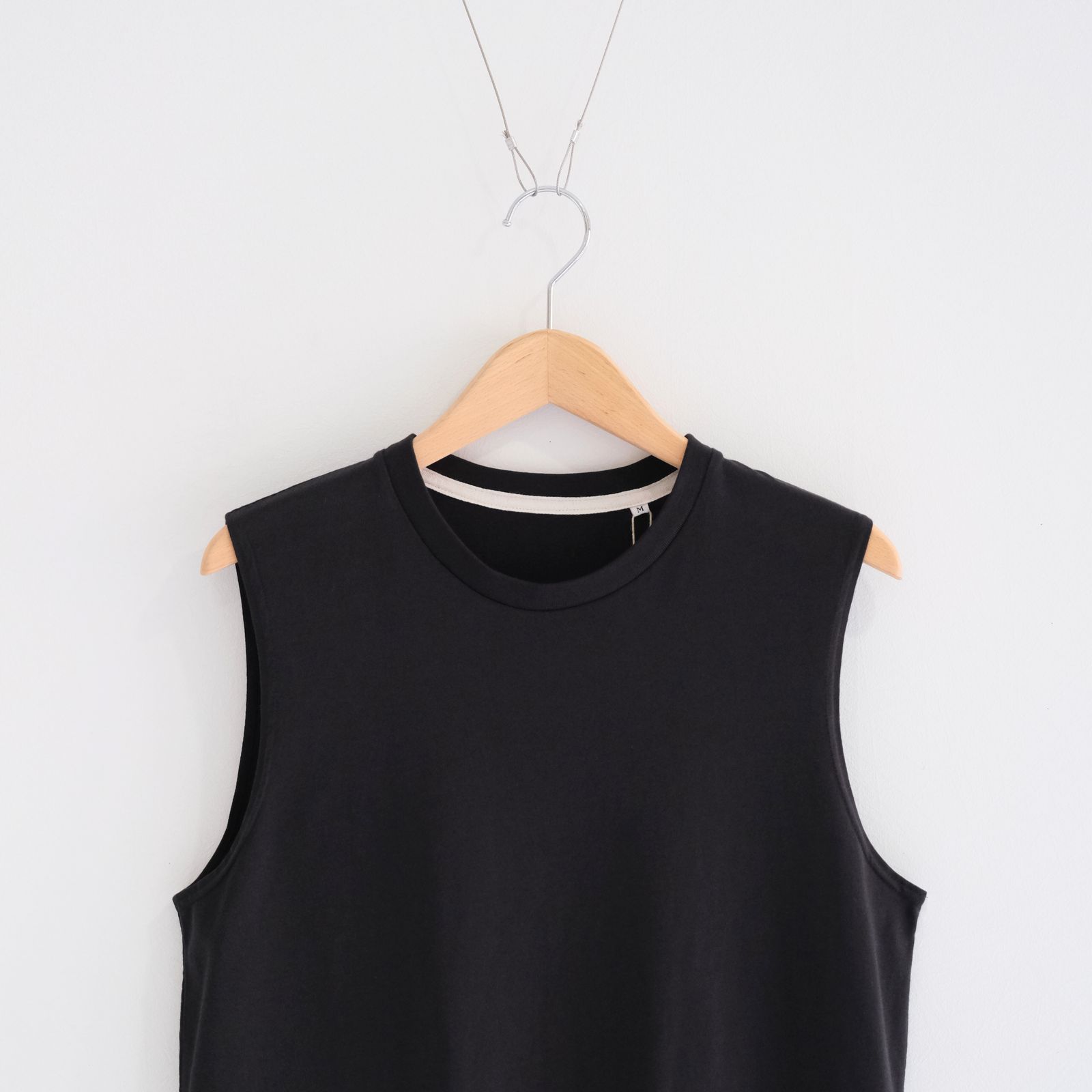 No Sleeve Top / ノースリーブ / 天然ピマコットン / BLACK