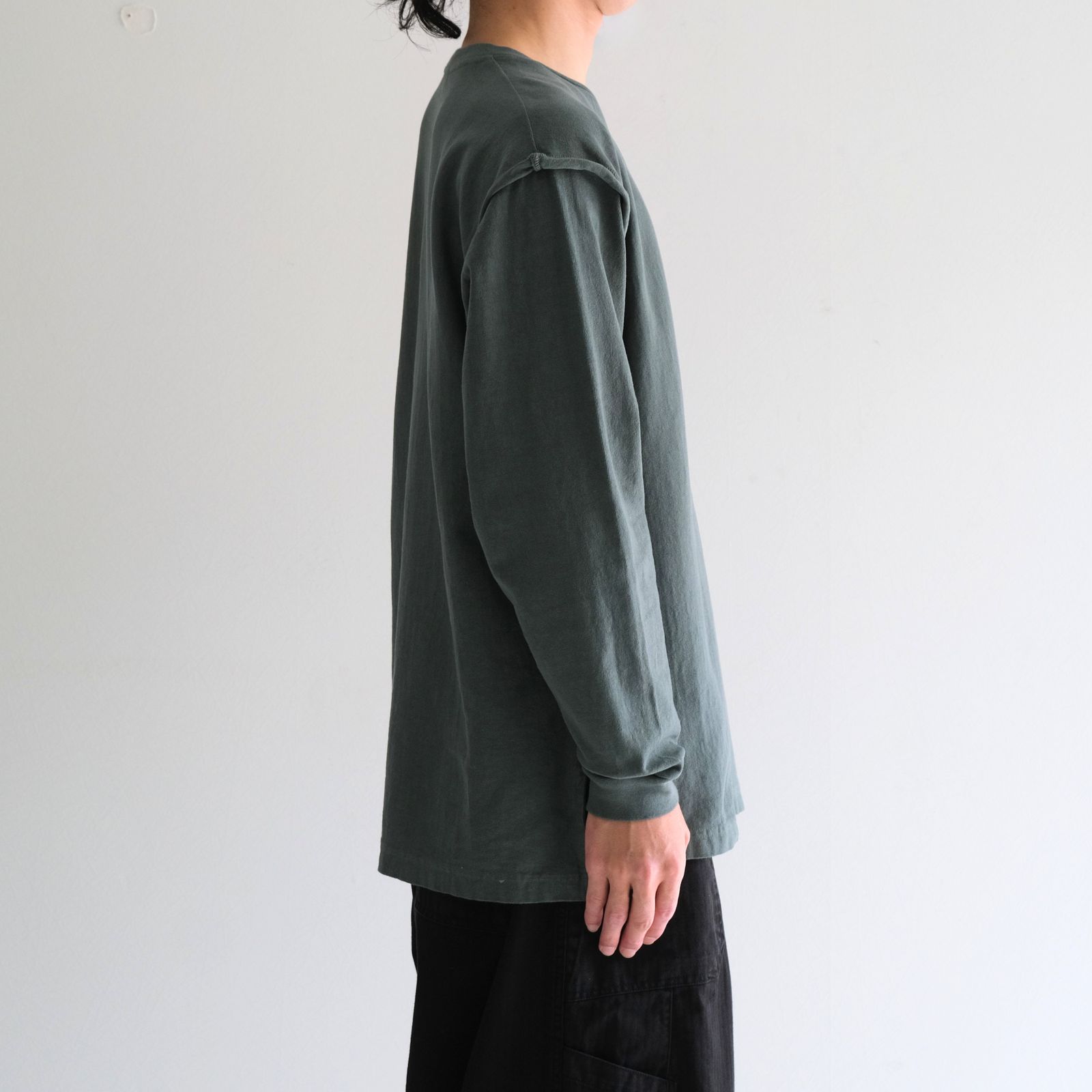 【残り1点】DETROIT LOGO CUTOFF LS TEE（FOREST GREEN）