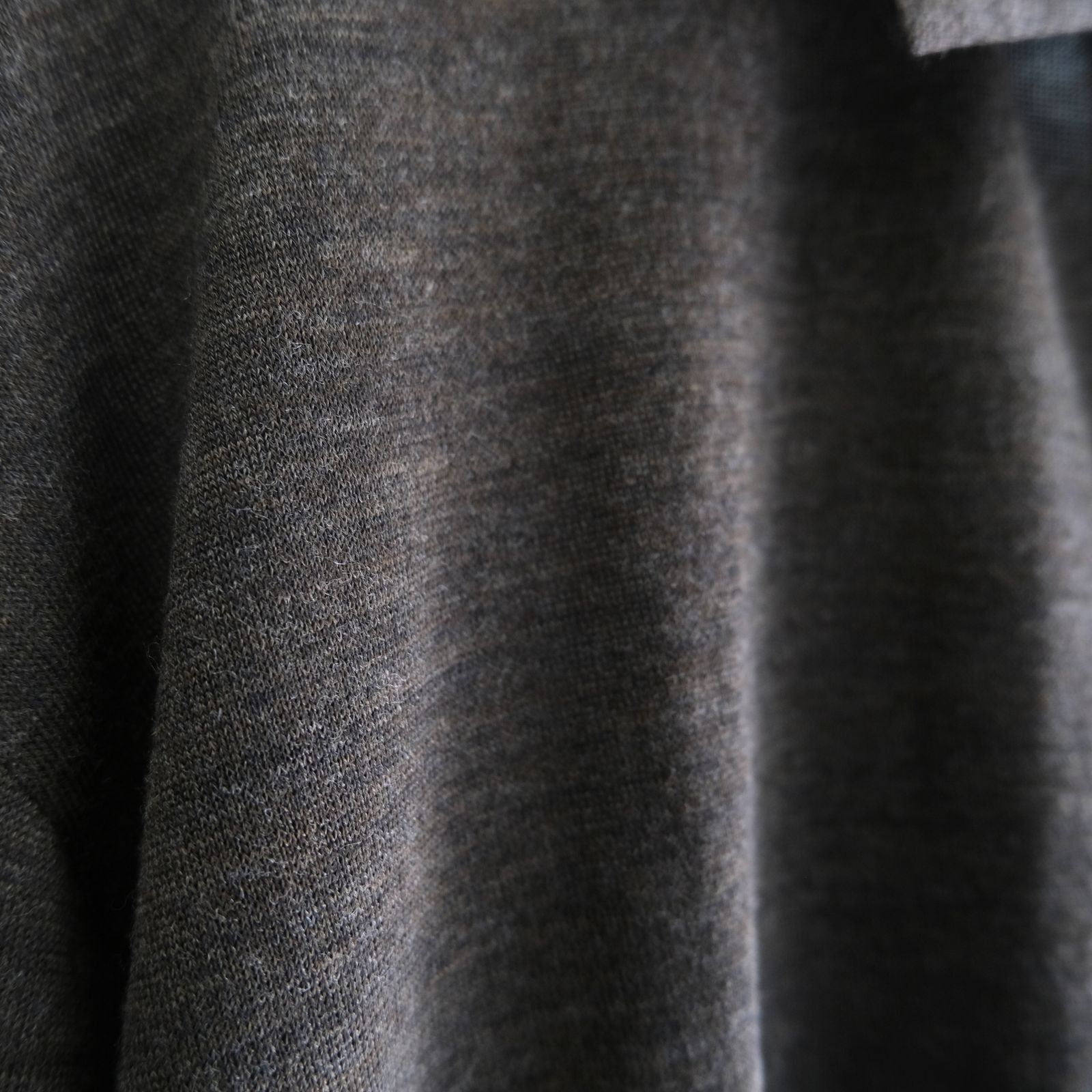 Wool Jersey Twisted polo Shirts / ポロシャツ / Brown