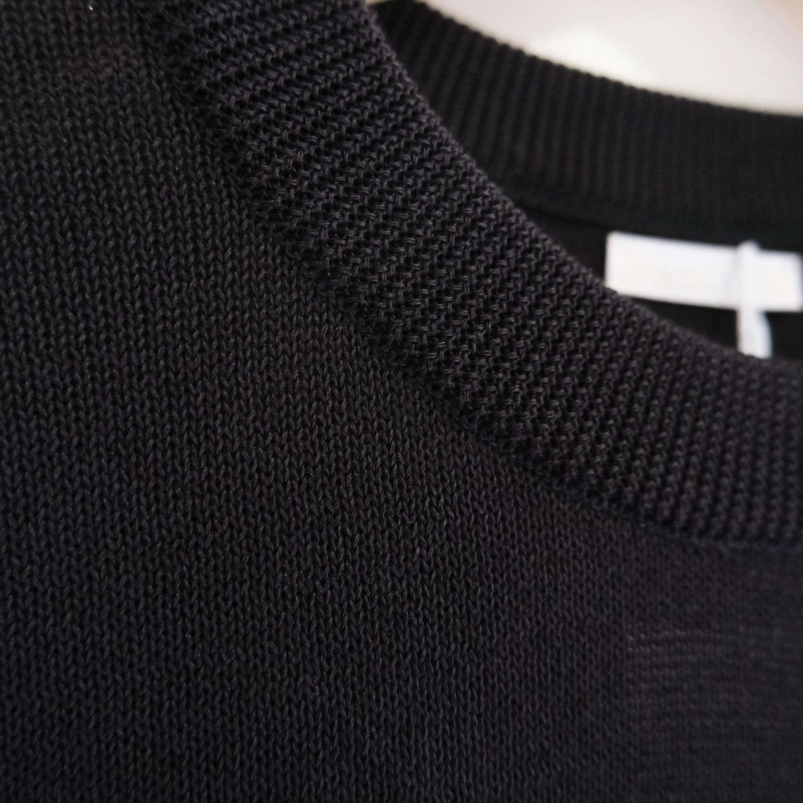 Wide knit T-Shirt / ワイド ニット Tシャツ（Black）