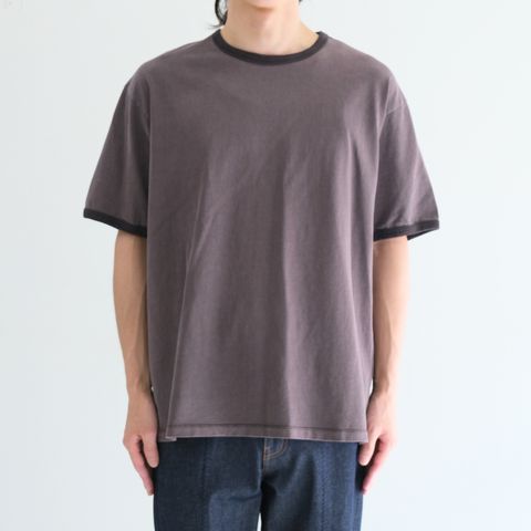 Homeboy Garment Ringer Tee / ホームボーイ ガーメント リンガーTシャツ（CHARCOAL BROWN）