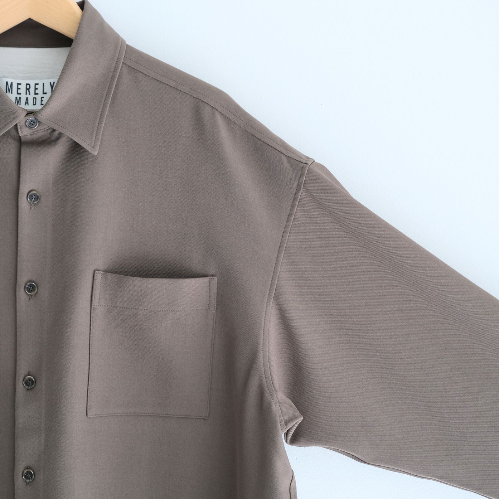 MERELY US LAZY OVERSHIRT / シャツ / 長袖 / DARK TAUPE