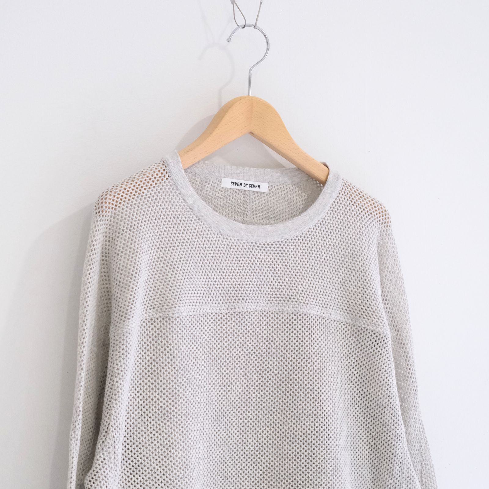 FOOTBALL KNIT TEE L/S ‐Cotton mesh‐ / フットボール ニット TEE L/S ‐コットンメッシュ‐（White）