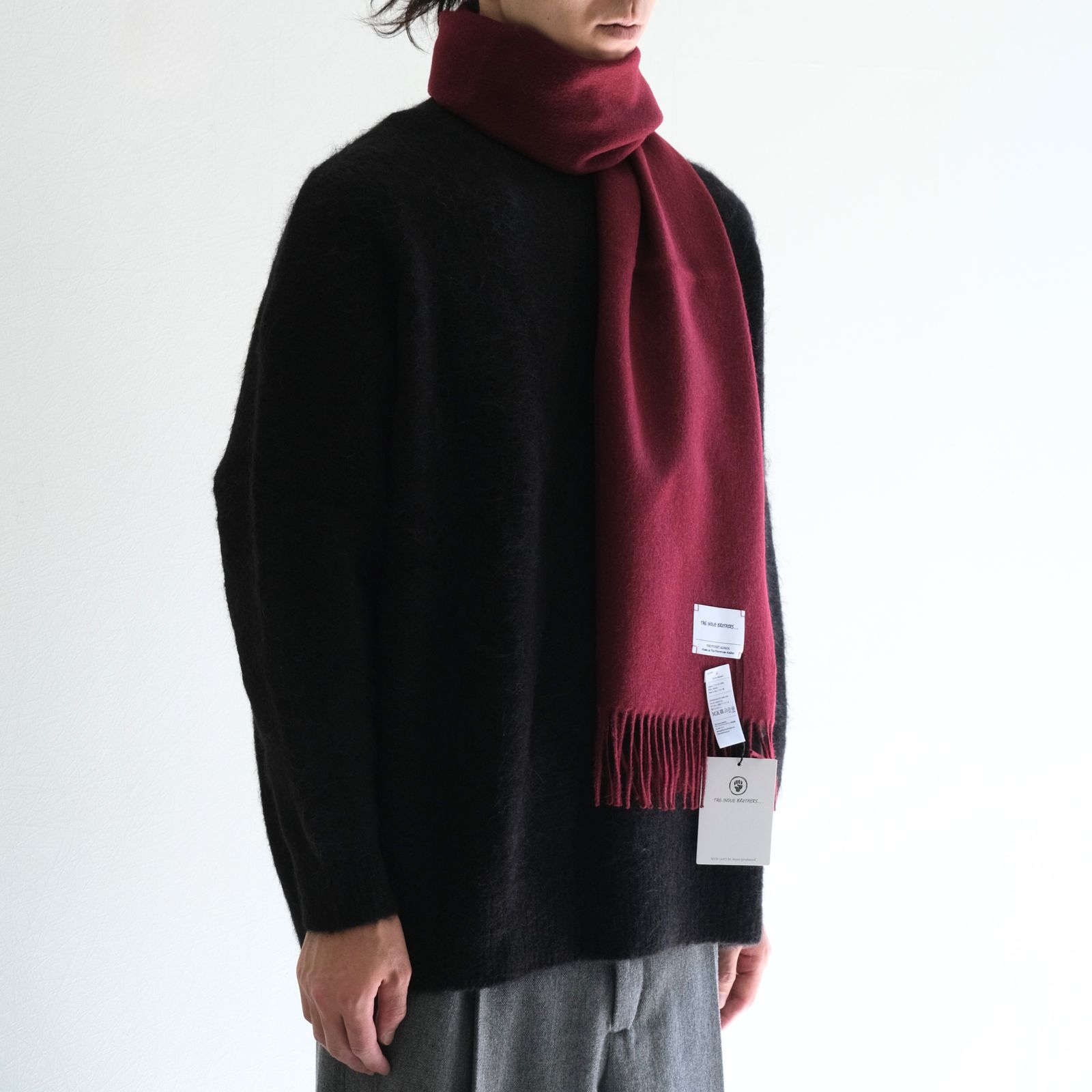 Brushed Scarf（Burgundy）