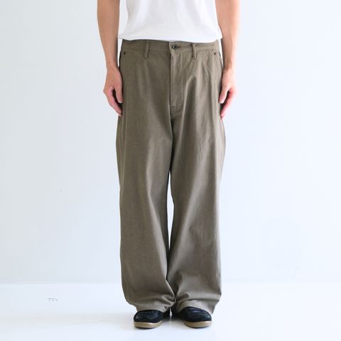 FADED CORKSCREW TWILL WORK PANTS（FADED BROWN）