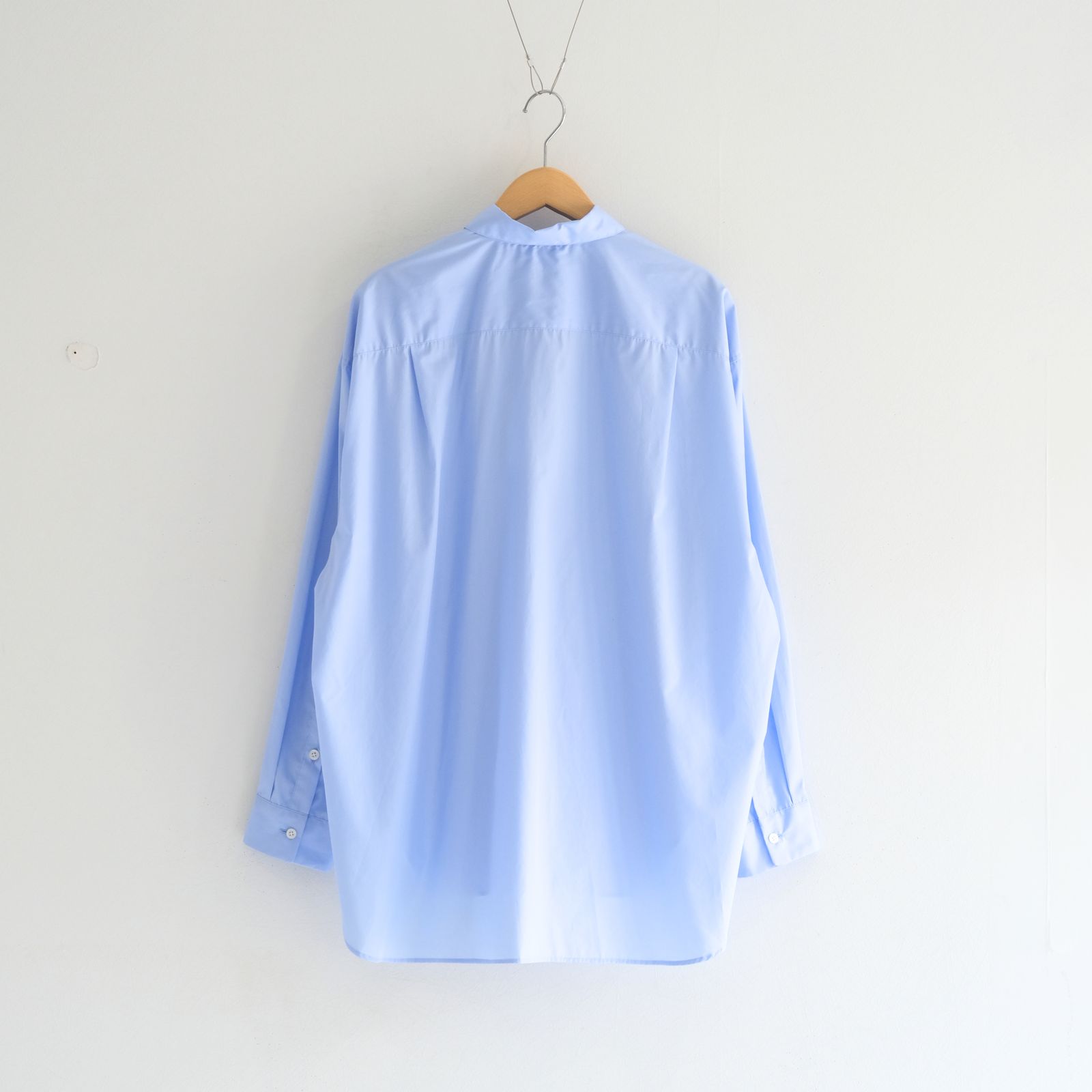 【販売開始 : 7/18 (土) 00:00~】Broad Cotton Wide Shirts（Sax Blue）